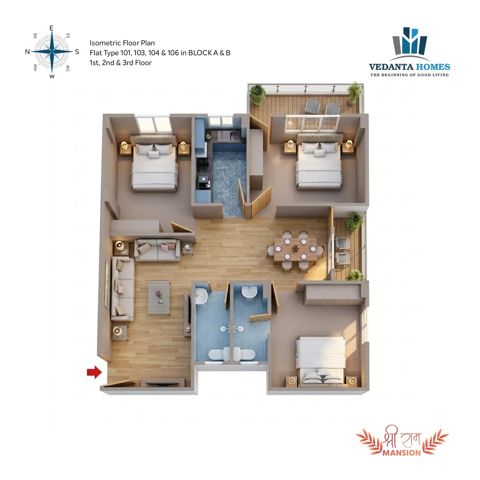Block B Floor Plan
